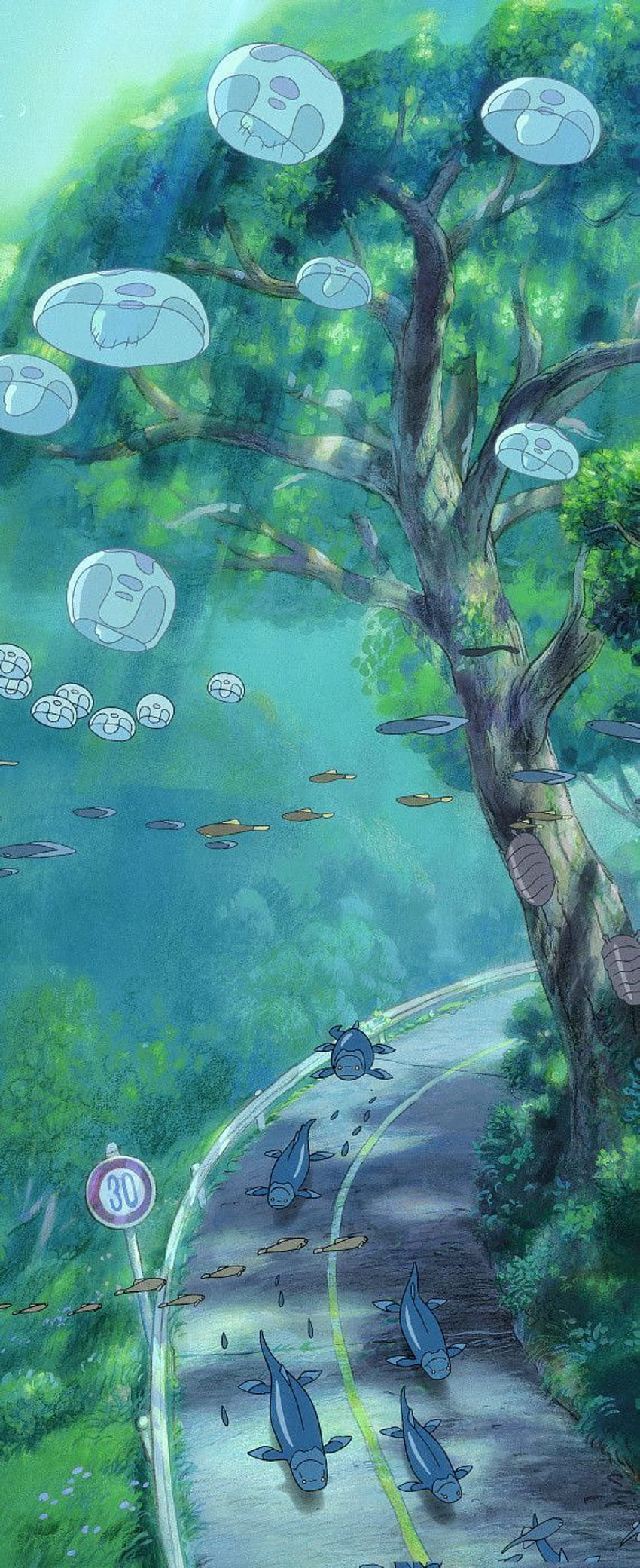 Gake no Ue no Ponyo/. Studio Ghibli-Filme, Ghibli-Kunstwerke, Studio Ghibli-Kunst, Ponyo-Ästhetik HD-Handy-Hintergrundbild
