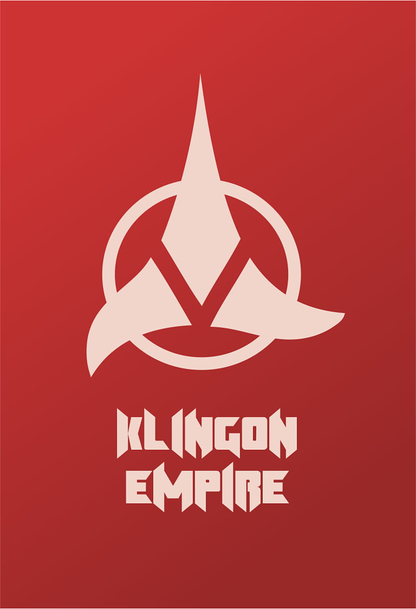 Star Trek Logo Klingon Empire Design piatto. Klingon di Star Trek, logo di Star Trek, Star Trek Sfondo del telefono HD