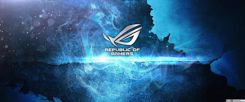 ASUS ROG (Republic of Gamers) - Logo Azul, 3440X1440 Azul papel de parede HD