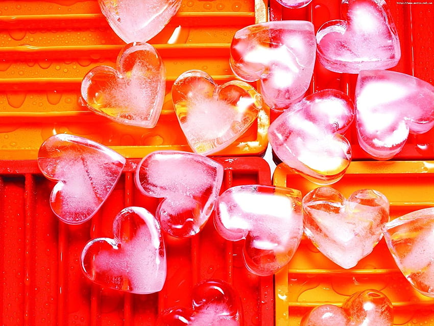 Heart Ice Water HD wallpaper