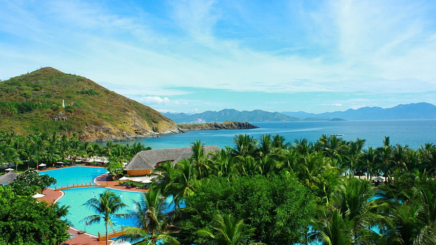 Tropical Beach Resort, Natur, Resorts, Meer, Strände HD-Hintergrundbild