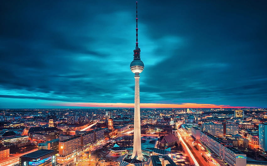 Berlin by night. Berlin city, Night life, Berlin HD wallpaper