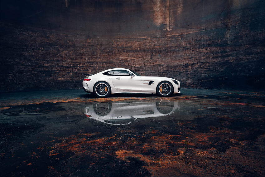 Спортен автомобил, бял, Mercedes-AMG GT R HD тапет