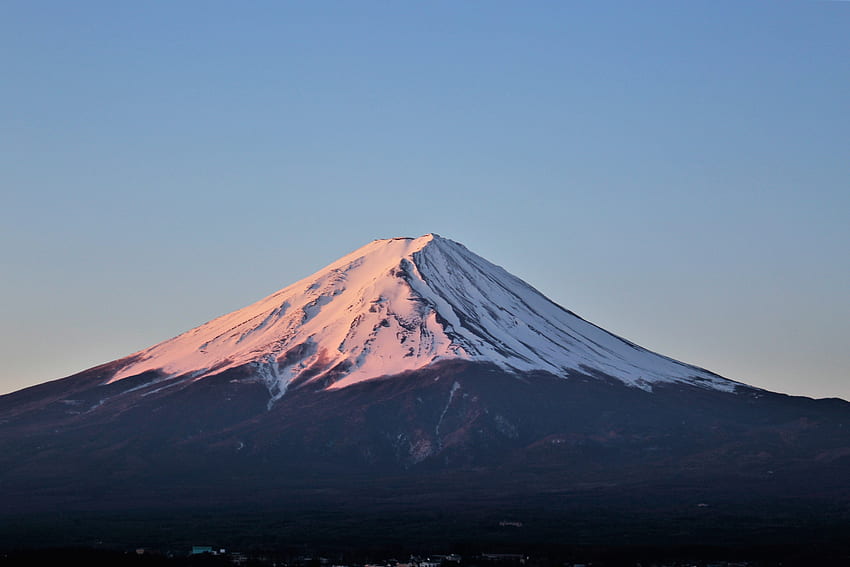 Mount fuji peak, sky, mountain, nature HD wallpaper