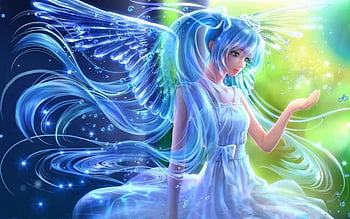 DreamShaper prompt: anime angel with white wings and a - PromptHero