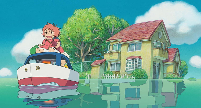 Ponyo On The Cliff, Ponyo Movie HD wallpaper