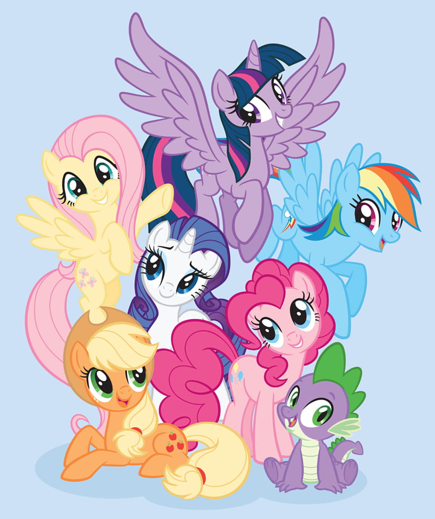 Alicorn, Applejack, Fluttershy, Mähne sieben, Mähne sechs, Beamter, Pinkie Pie, Rai. Mein kleines Pony-Einhorn, mein kleines Pony-Poster, mein kleines Pony-Dämmerung HD-Handy-Hintergrundbild