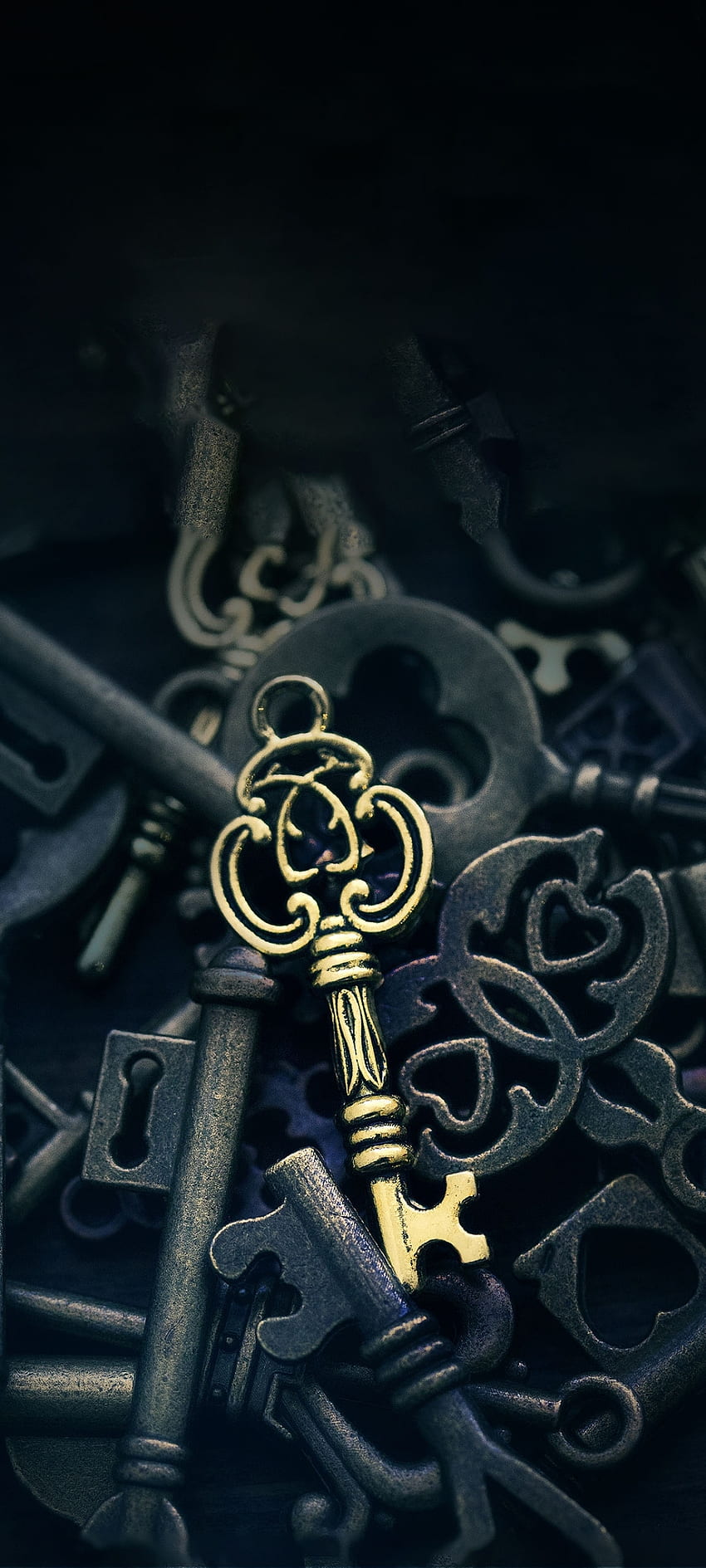 Golden Key, artefacto, hermoso, símbolo, pastel, premium fondo de pantalla del teléfono