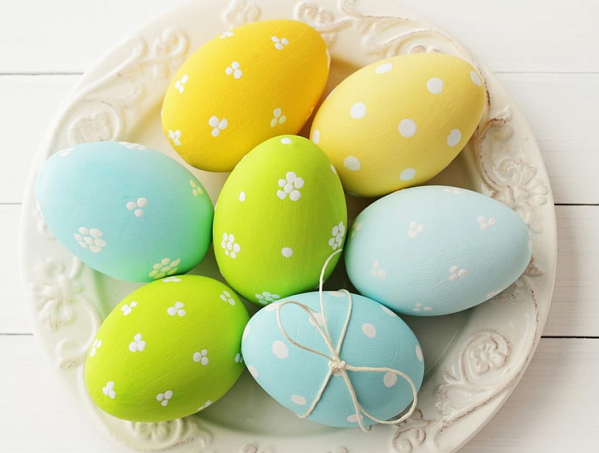 Великденски яйца, цветове, великден, яйца HD тапет