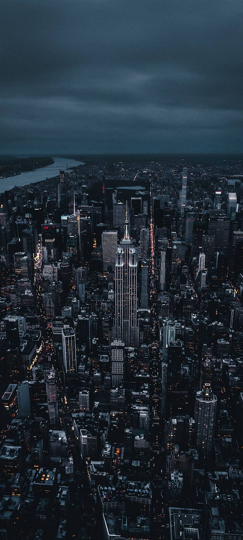 Horizonte de la ciudad de Nueva York - [], negro 1080 X 2400 fondo de pantalla del teléfono
