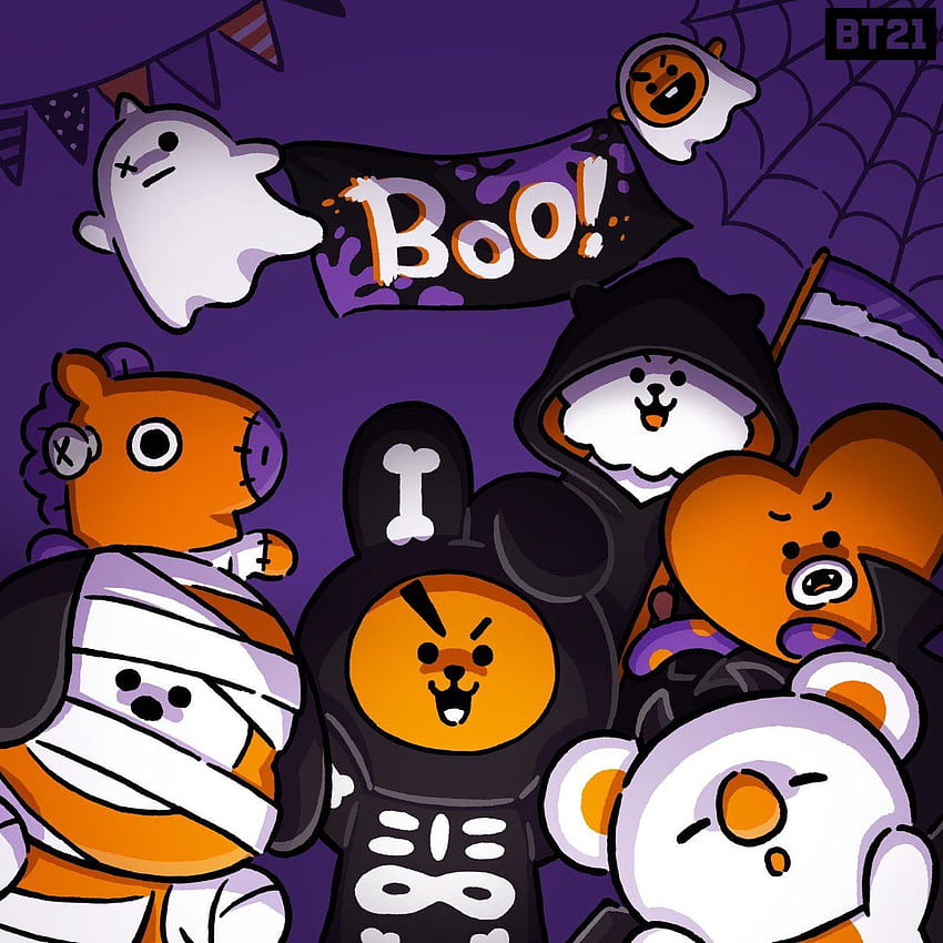BT21 - Join the BOO crew for a frightfully good, BT21 Halloween HD ...