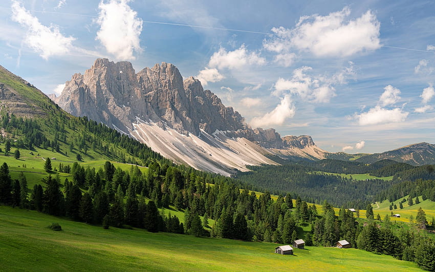Dolomit, Trentino, Italia, lanskap, Dolomit, Italia, pegunungan Wallpaper HD