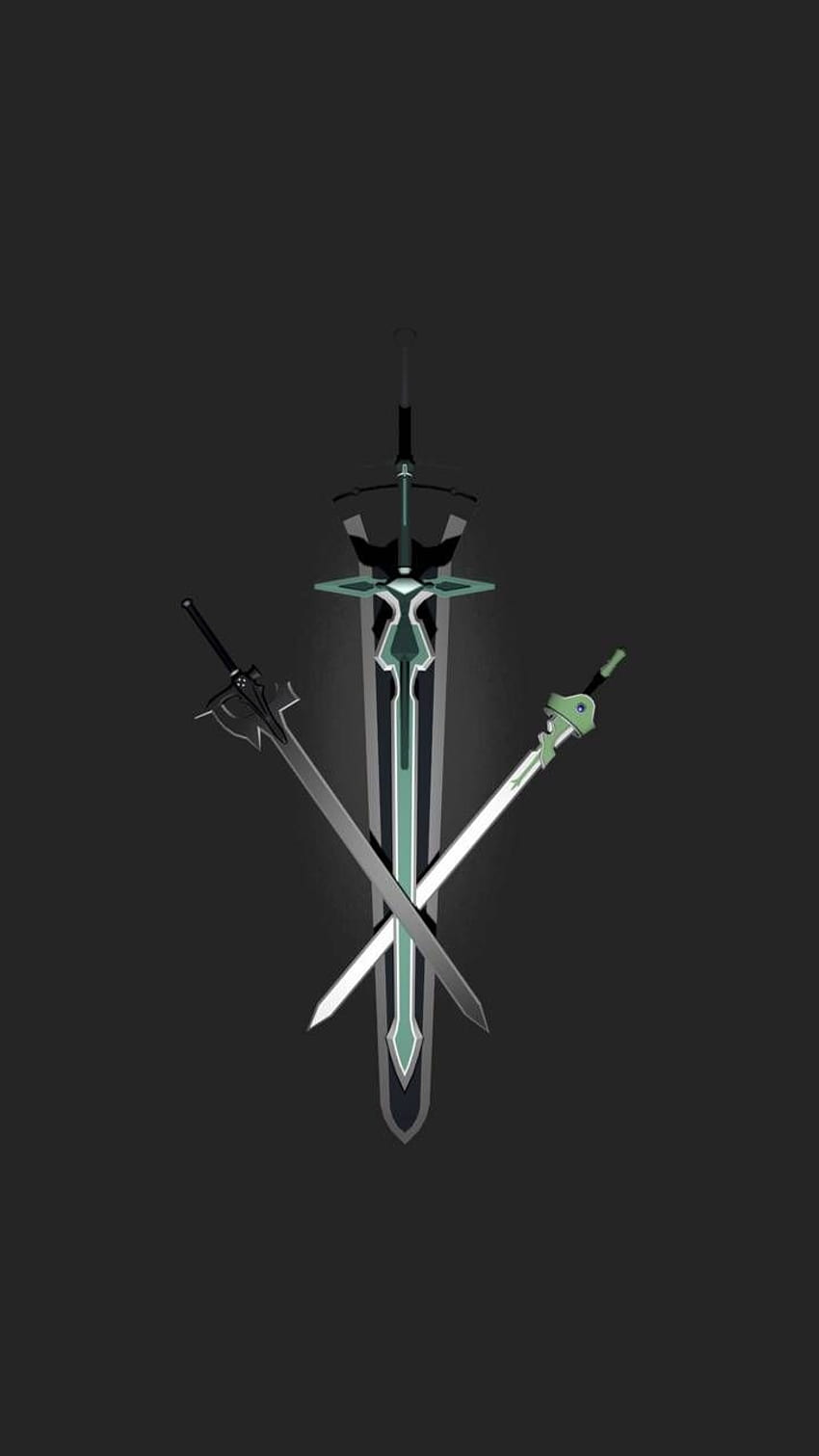 Épées Sao, Sword Art Online Logo Fond d'écran de téléphone HD
