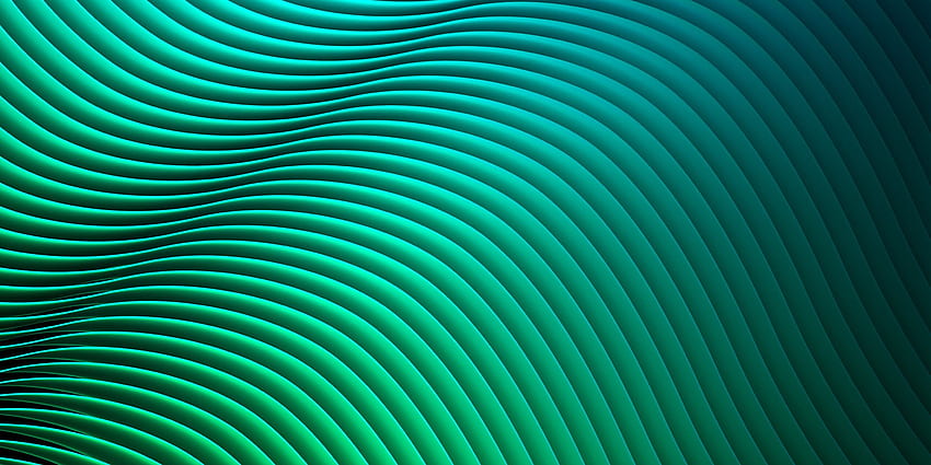 Tone Green Illusional Wave Illustration, Two Tone HD wallpaper