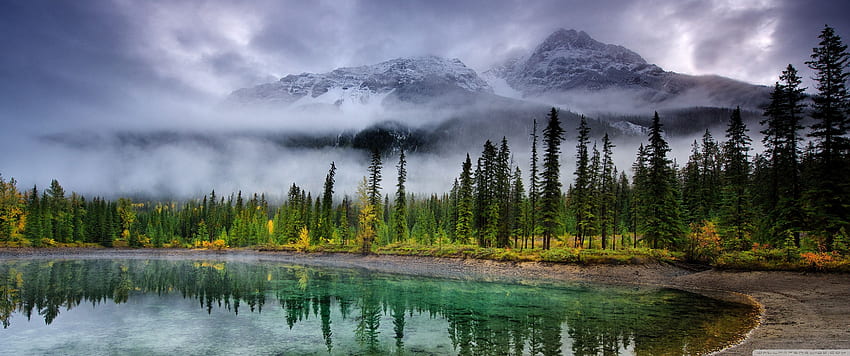 Kristallklarer Wassersee, Berglandschaft Ultra-Hintergrund für U-TV: Breit & UltraWide & Laptop: Tablet: Smartphone, klarer Wald HD-Hintergrundbild