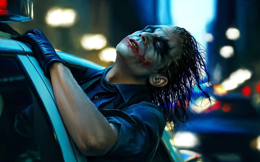 Filme Joker Dark Knight Polizeiauto HD-Hintergrundbild