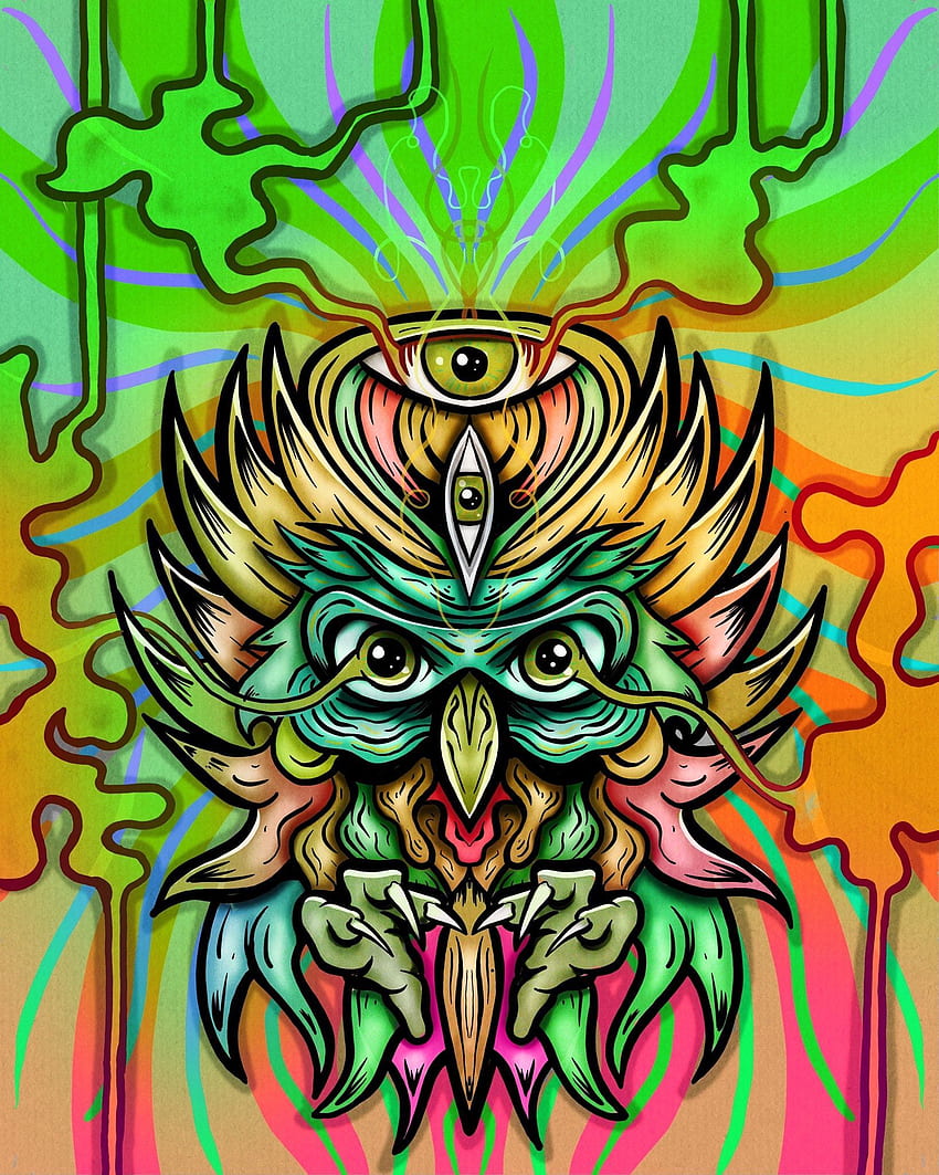 Psychedelic owl HD wallpapers | Pxfuel