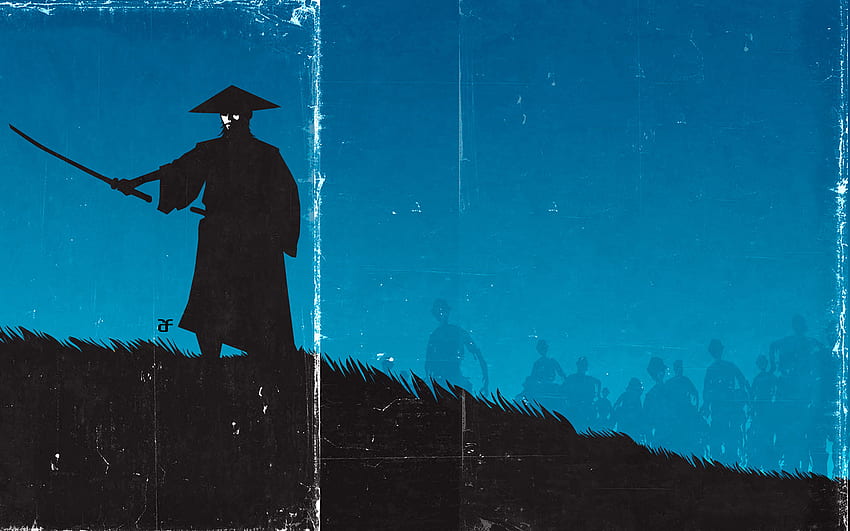 Samurai Zombies Arts'a Karşı, Mavi Samuray HD duvar kağıdı