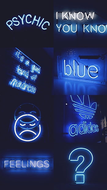 Tumblr aesthetic blue neon HD wallpapers | Pxfuel