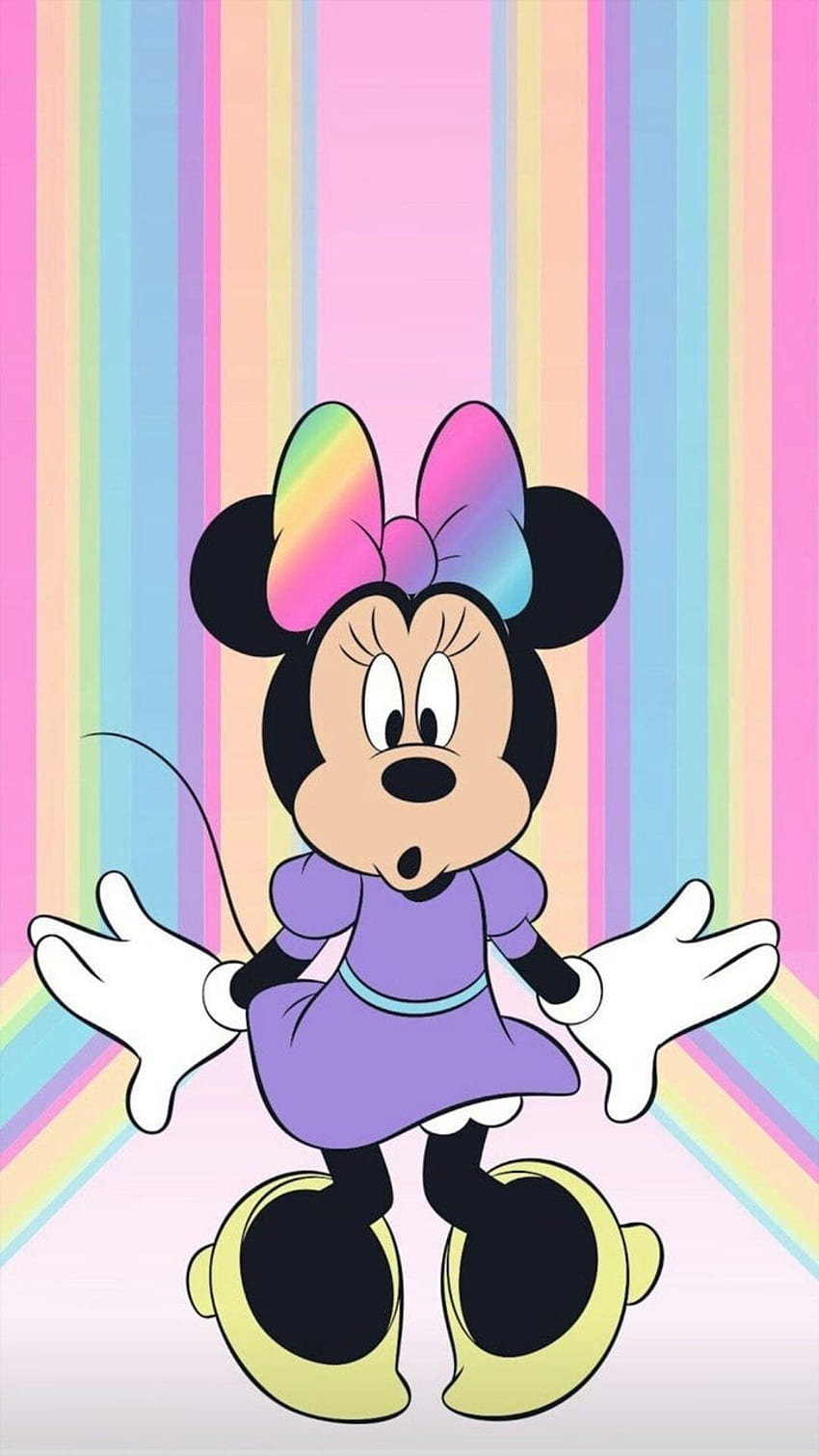 Minnie Mouse Dan Mickey Mouse, Minnie Mouse Ungu wallpaper ponsel HD