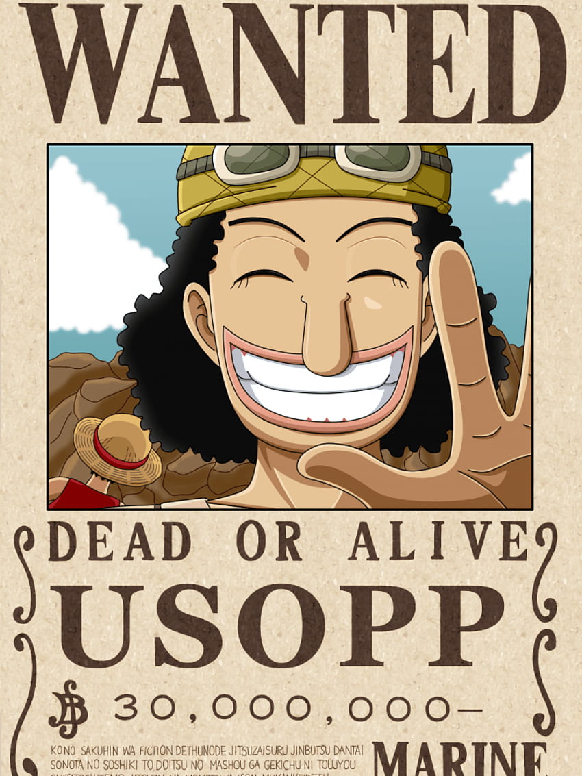 One Piece Usopp wanted poster by SergiART [] for your , Mobile & Tablet. Explore One Piece Wanted. One Piece , One Piece HD phone wallpaper