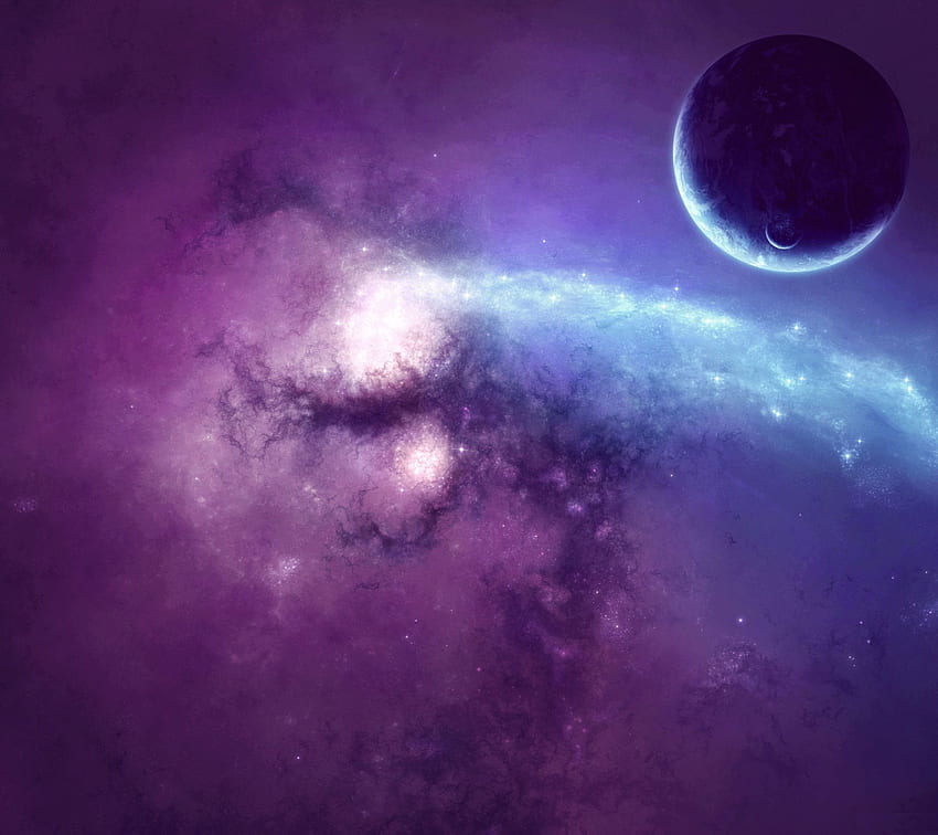 Puple Planet Earth Galaxy. Galaxy , Nebula , Planets, Purple Earth HD wallpaper