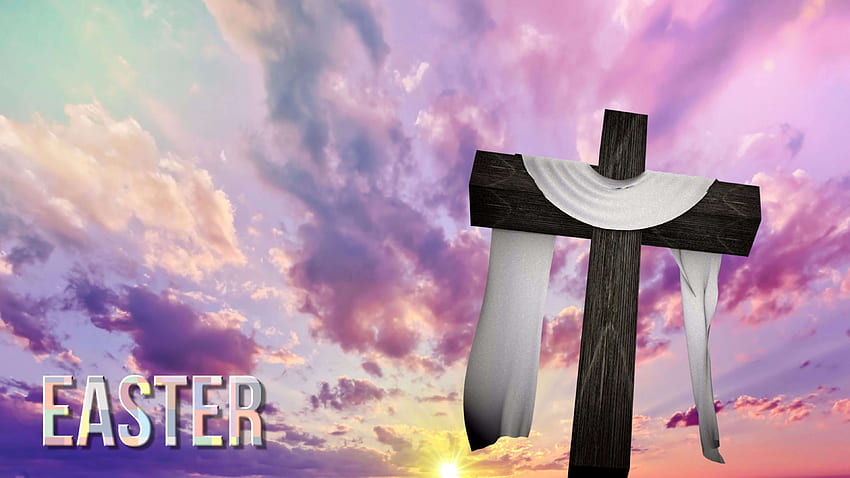 Happy Easter Cross Jesus, Pastel Cross HD wallpaper
