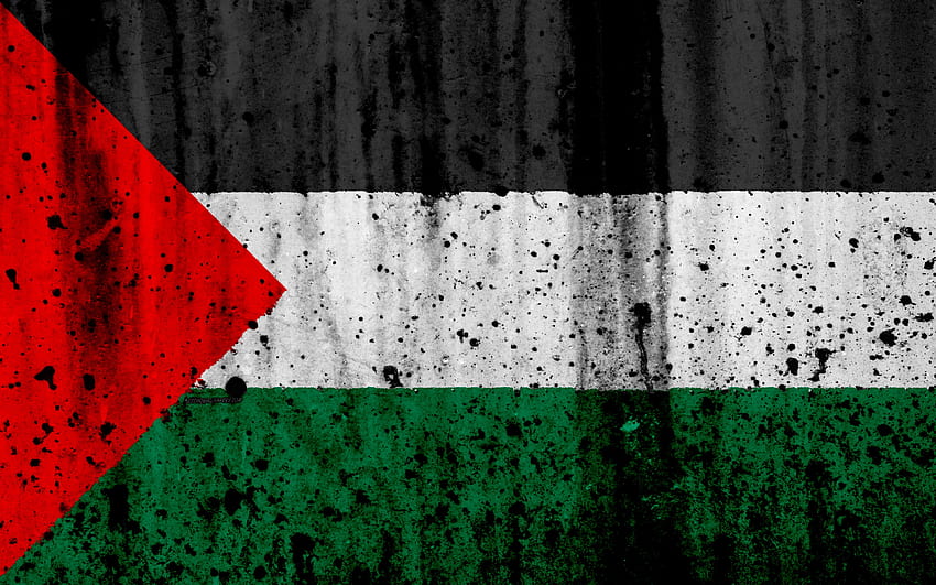 パレスチナの旗、グランジ、旗、パレスチナの旗 高画質の壁紙