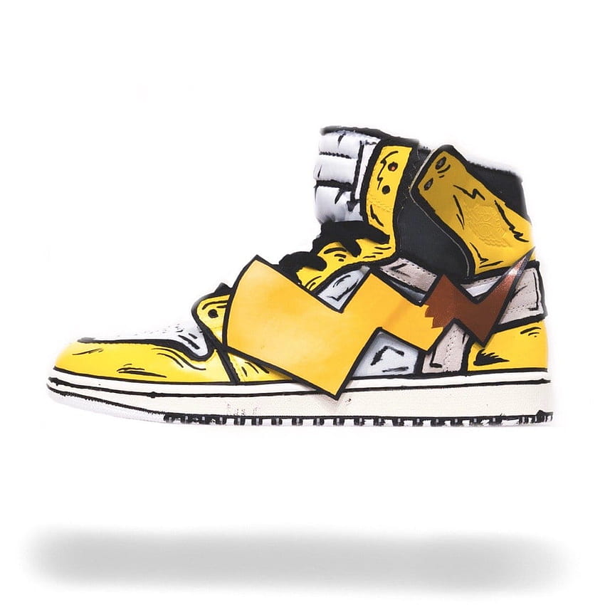Pikachu Off White Air Jordan 1, Yellow Jordan HD phone wallpaper | Pxfuel