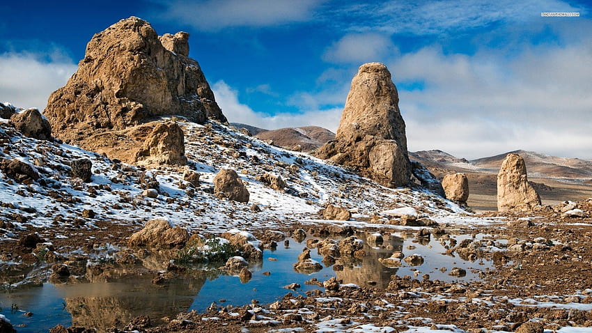 desert rocky hills in winter, winter, desert, hills, rocks HD wallpaper