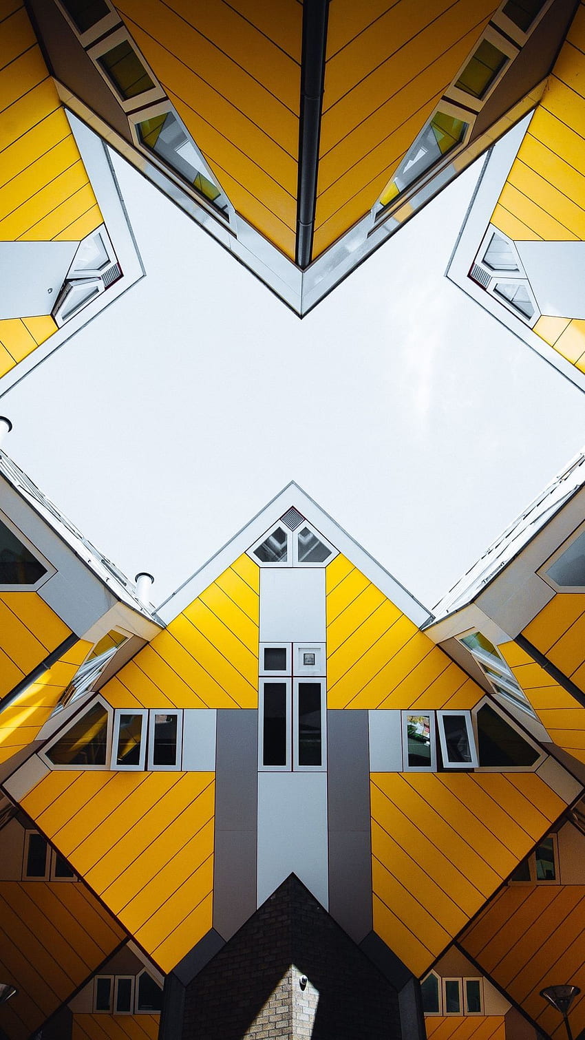 Edificios, arquitectura, amarillo, . paisaje urbano fondo de pantalla del teléfono