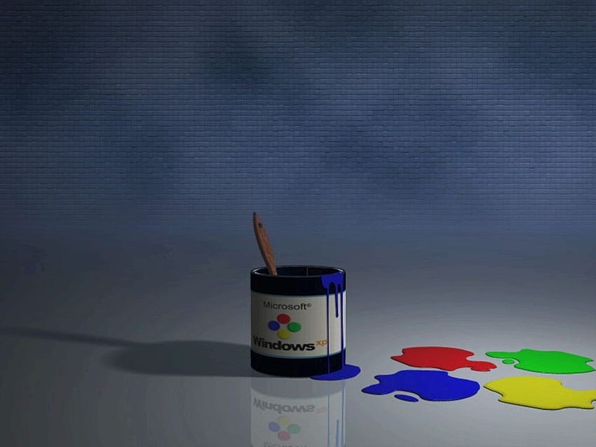 Windows XP Cool Color !!!, azul, abstrato, arte 3D, amarelo, verde, vermelho, tinta, cor papel de parede HD