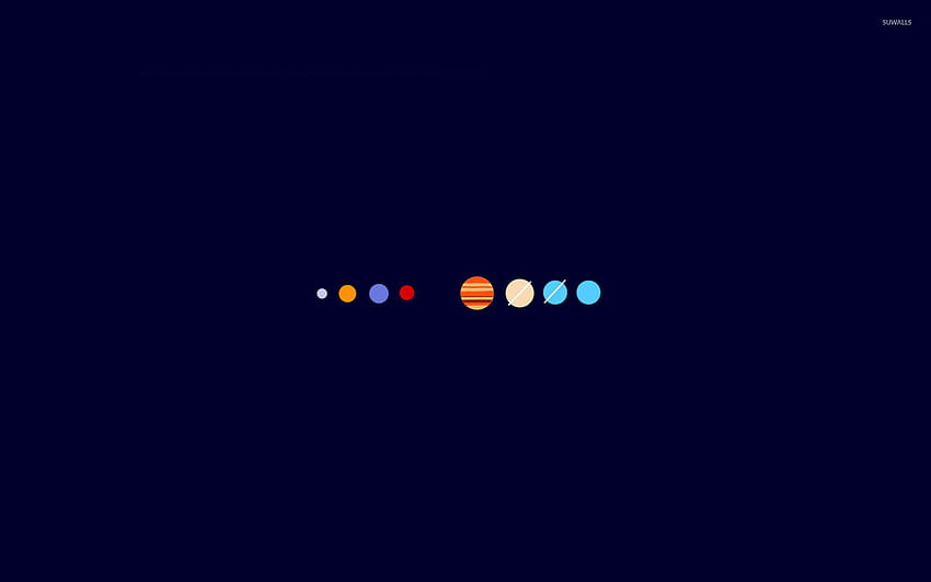 The solar system - Minimalistic, Our Solar System HD wallpaper