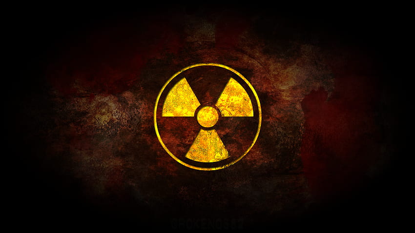 あなたの、モバイル＆タブレットのための[]による放射性放射性。 放射線について調べます。 放射線のシンボル、放射線学 高画質の壁紙