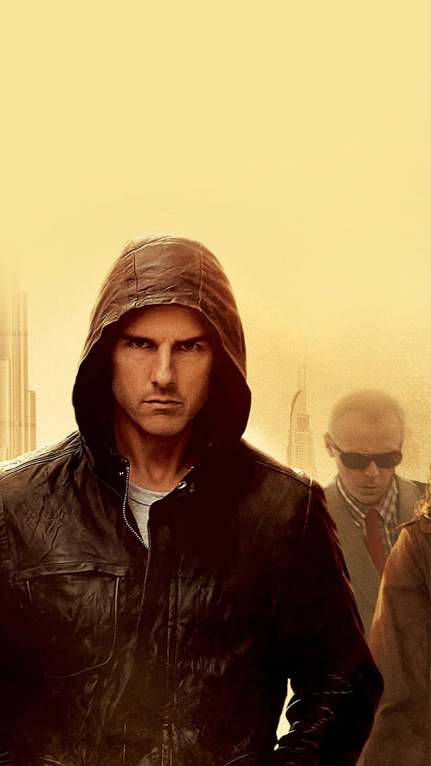 Mission Impossible Tom Cruise Filmkunst Gelb iPhone 8 HD-Handy-Hintergrundbild