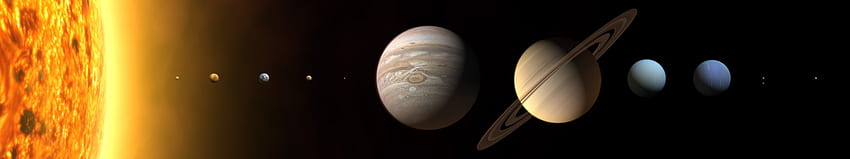 Красивата слънчева система, земя и планети, слънчева система, уран, юпитер, марс, слънце HD тапет