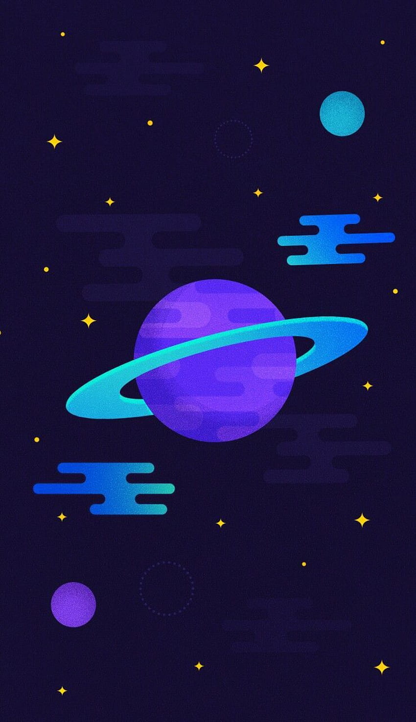 Dorian Mendoza on Flat Design - Graphic illustration collection. Galaxy , iPhone , Planets art, Flat Space HD phone wallpaper