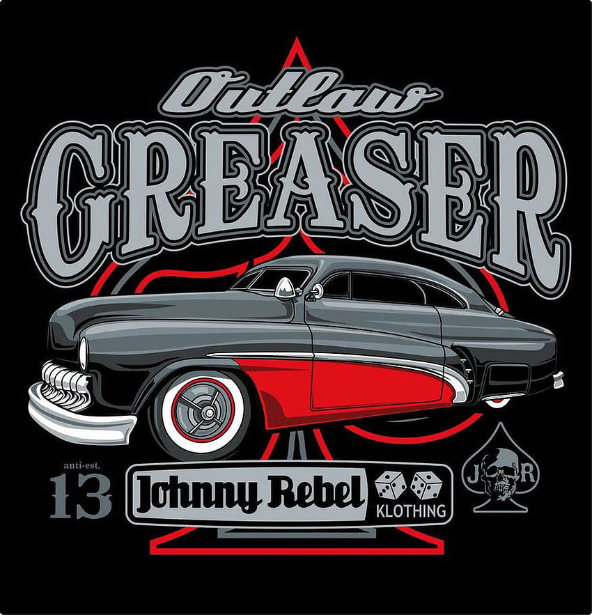 Johnny Rebel T-Shirt Design Outlaw Greaser HD-Handy-Hintergrundbild