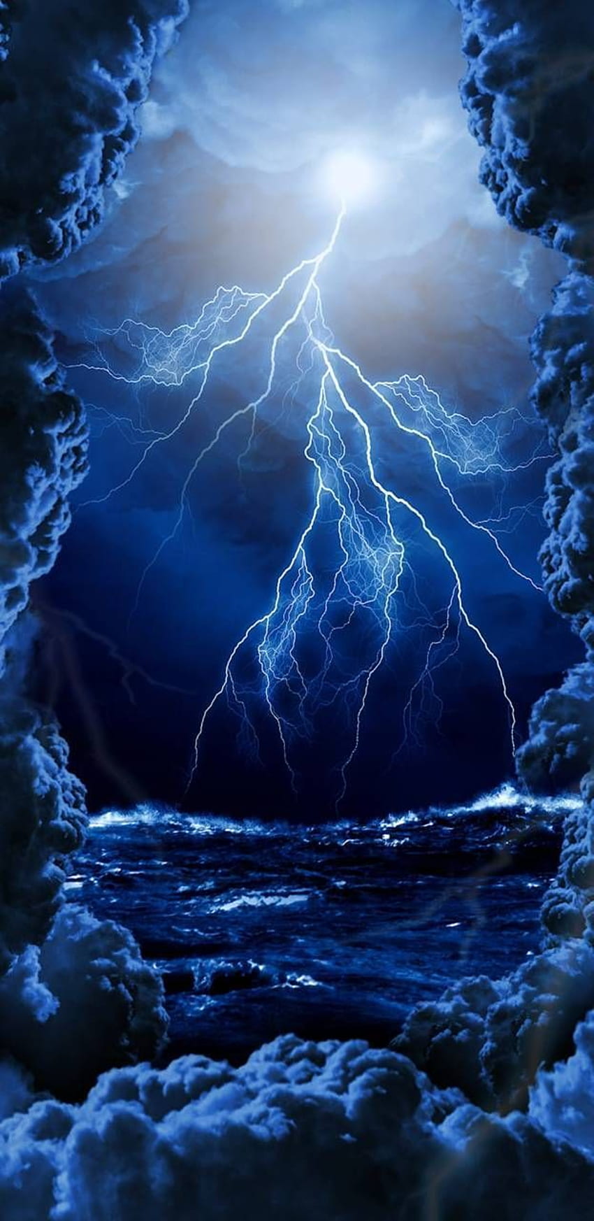 Donner-Blitz-Stürme-Natur. Sturm, Wetter, Himmelsästhetik, Donner und Blitz HD-Handy-Hintergrundbild