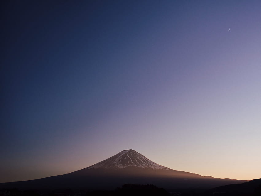 Fuji Dağı, doğa, mavi gök, minimal HD duvar kağıdı