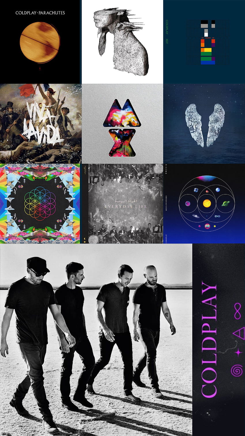 Coldplay albums, Rock, Parachutes, Pop rock, Mylo Xyloto HD phone wallpaper