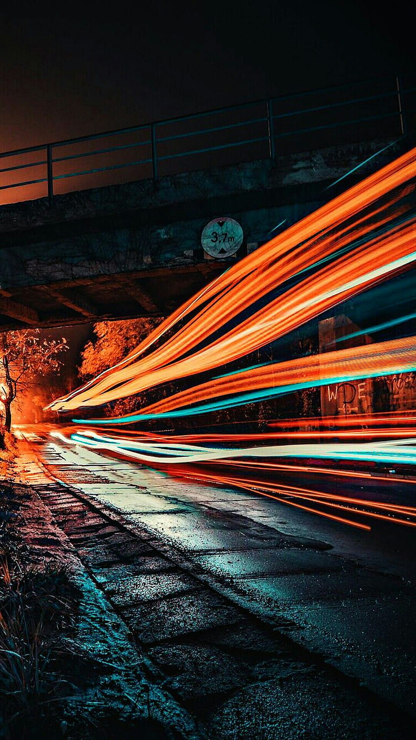 of long exposure Night graphy View of Vehicle, Light Trail HD phone wallpaper