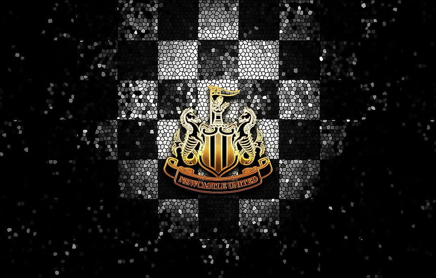 sport, logo, football, glitter, checkered, Newcastle United HD wallpaper