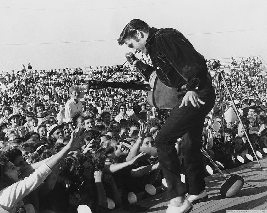 Elvis Presley Dalam Latar Belakang Konser Ultra Wallpaper HD