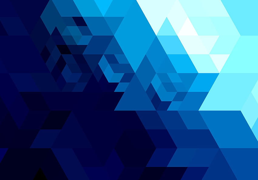 Abstrak Geometri Biru, Geometri Biru Muda Wallpaper HD
