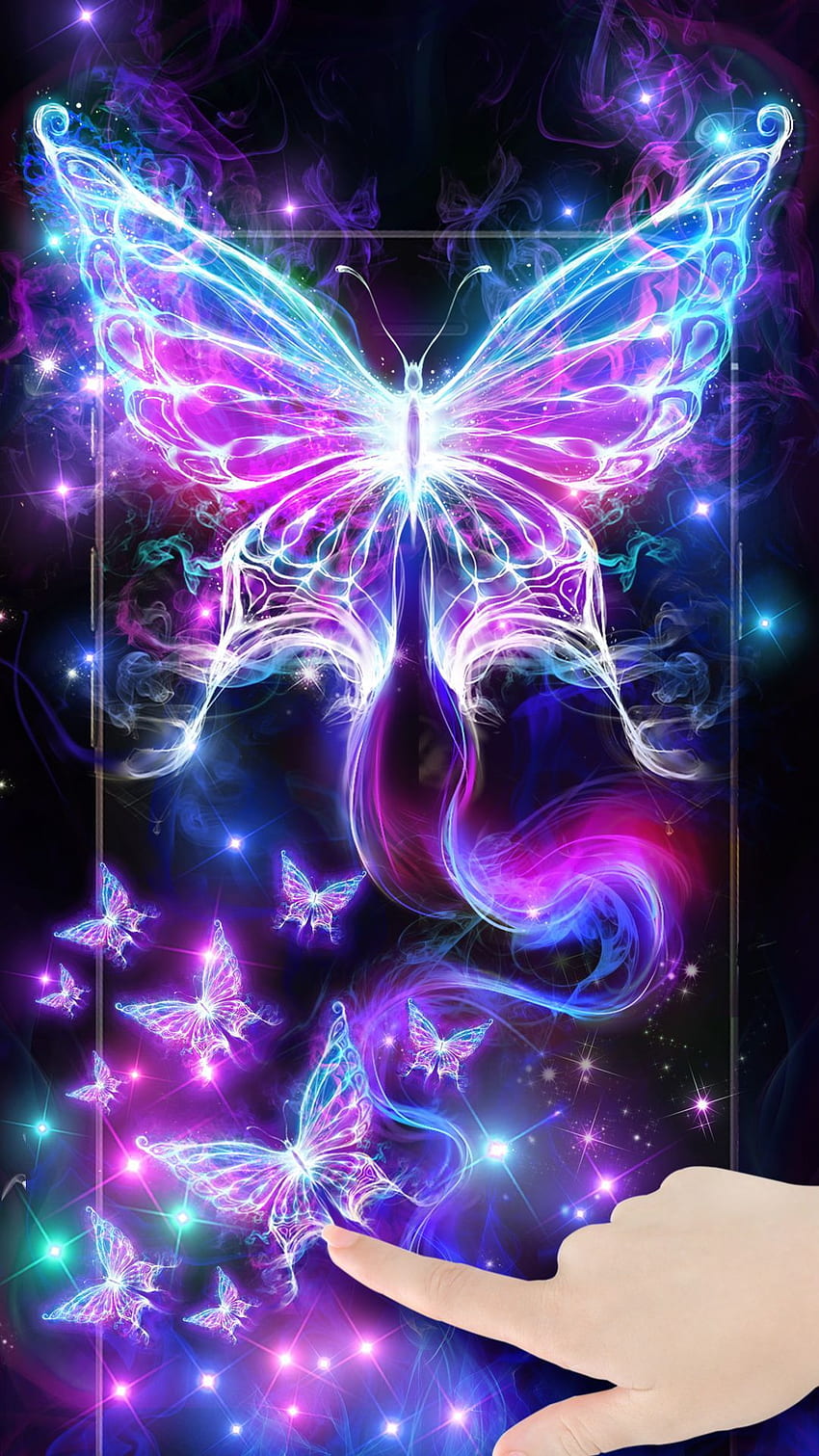Download Enjoy the beauty of a Glitter Butterfly Wallpaper  Wallpapers com