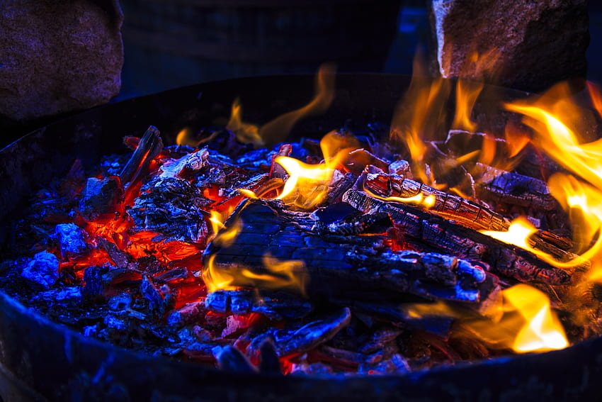 Fire, Bonfire, Coals, , , Firewood, Ash HD wallpaper