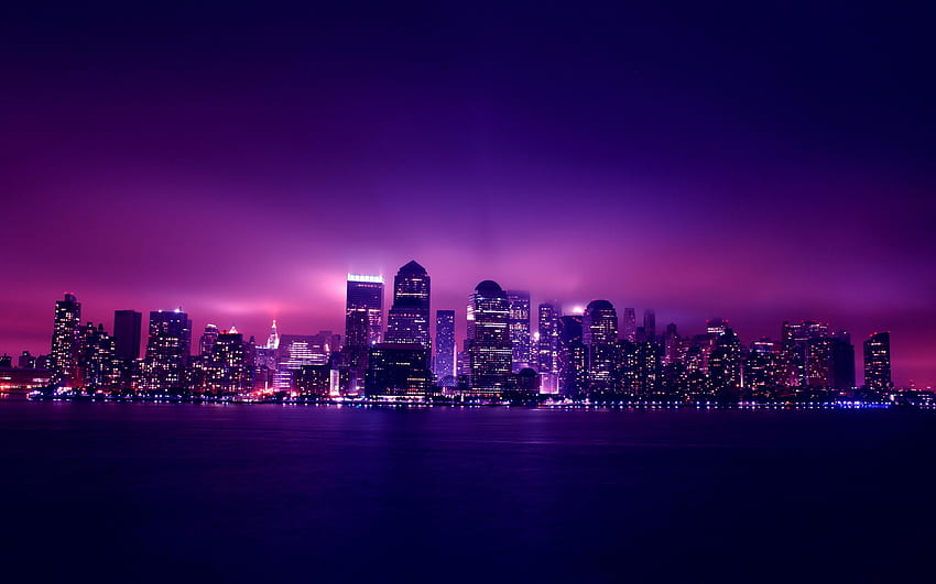 Aesthetic City Night Lights, World HD wallpaper