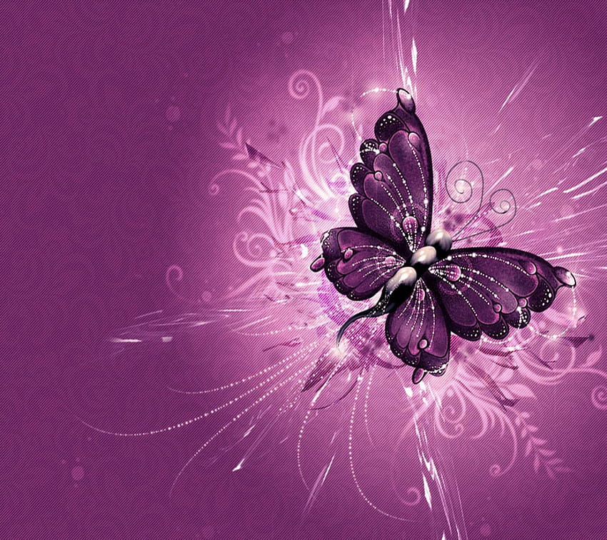 *Borboleta*, roxo, borboleta, linda, natureza, voar papel de parede HD