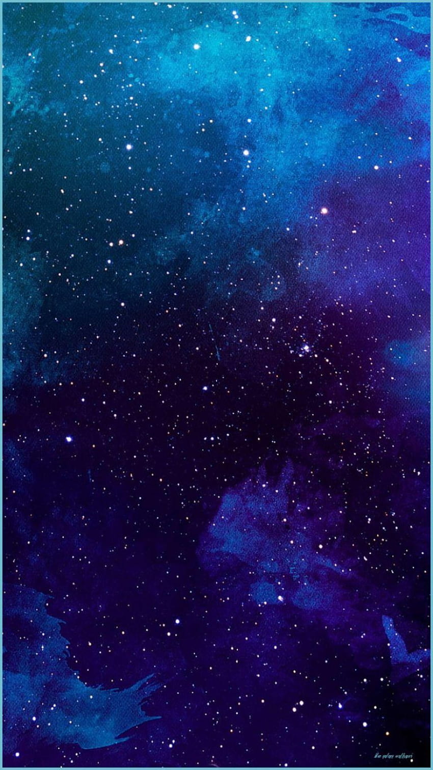: mor ve mavi galaksi çizimi, dijital sanat - mavi galaksi HD telefon duvar kağıdı